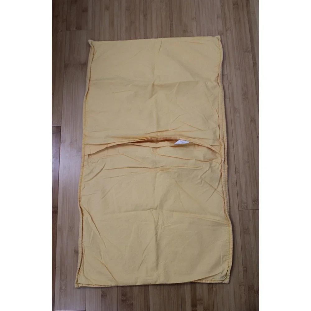 West Elm Yellow Pick Stitch Pillow Cover Case Sham King 20x36